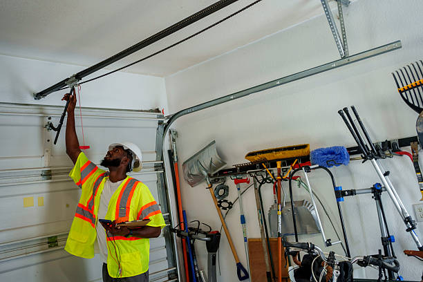 Professional Garage Door Roller Replacement technician working in Highlands, TX